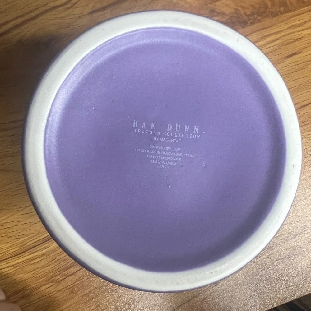 Rae Dunn EEK! Halloween Purple Ceramic Jar with‎ Lid Spooky Decor 7